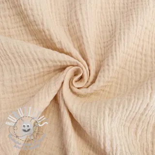 Tissu double gaze/mousseline cream ORGANIC