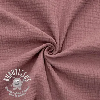Tissu double gaze/mousseline light lilac ORGANIC