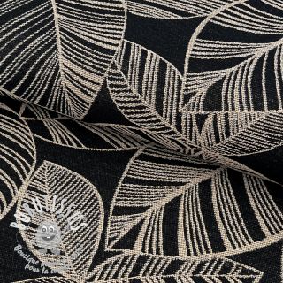 Tissu déco jacquard Malia noir lin