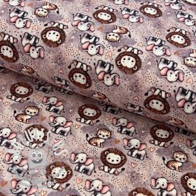 Tissu double gaze/mousseline Safari buddys design A digital print
