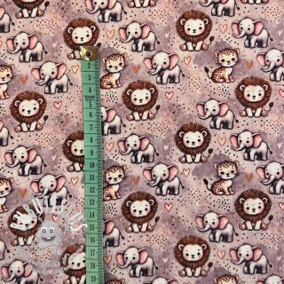 Tissu double gaze/mousseline Safari buddys design A digital print