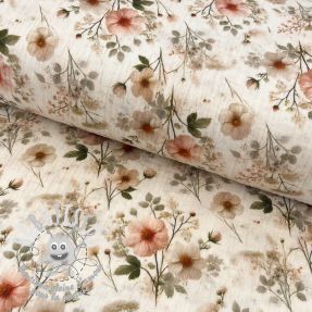 Tissu double gaze/mousseline Stylish flowers design A digital print