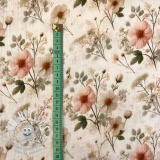 Tissu double gaze/mousseline Stylish flowers design A digital print