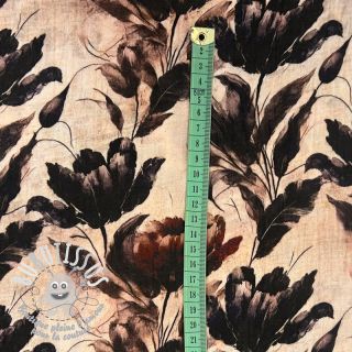Tissu double gaze/mousseline Dreamy flowers design F digital print