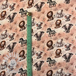 Tissu double gaze/mousseline Safari buddys design C digital print