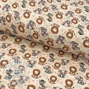 Tissu double gaze/mousseline Safari buddys design D digital print