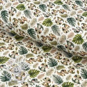 Tissu double gaze/mousseline Safari buddys design B digital print
