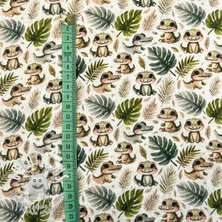 Tissu double gaze/mousseline Safari buddys design B digital print