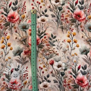 Tissu double gaze/mousseline Stylish flowers design C digital print