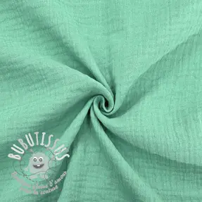 Tissu double gaze/mousseline peppermint