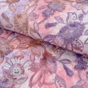 Tissu coton TIE DYE EMBROIDERY Swingy design D