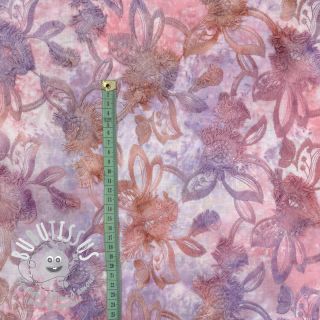 Tissu coton TIE DYE EMBROIDERY Swingy design D