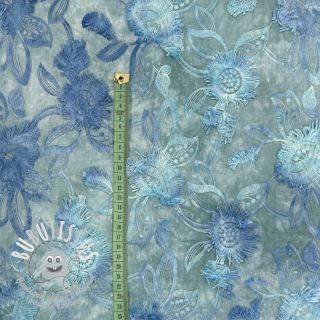 Tissu coton TIE DYE EMBROIDERY Swingy design C