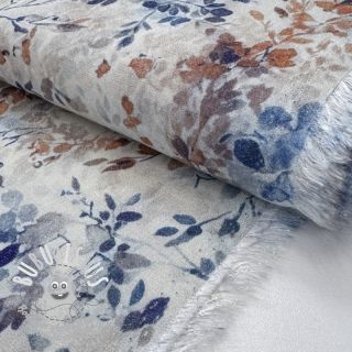 Viscose LUREX Fine leaves blue
