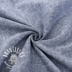 Tissu mélange lin et cotton Lico navy