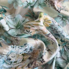 Viscose SHINIO Floral treasure green