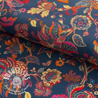 Tissu déco jacquard Inaya bleu