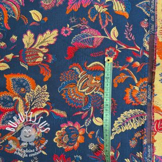 Tissu déco jacquard Inaya bleu