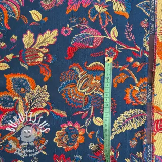 Tissu déco jacquard Inaya bleu