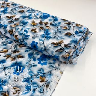 Viscose RAYON POPLIN Flowy flowers design E digital print