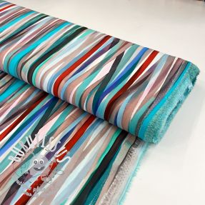 Viscose RAYON POPLIN Diverse graphics design A digital print