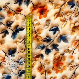 Viscose RAYON POPLIN Flowy flowers design F digital print