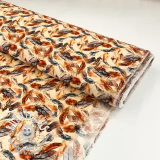 Viscose RAYON POPLIN Feathers design C digital print