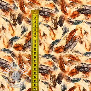 Viscose RAYON POPLIN Feathers design C digital print