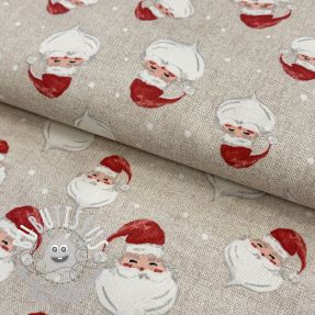 Tissu déco premium Santa Funny Face