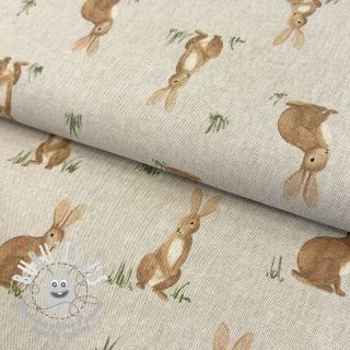 Tissu déco Linenlook Aquarel Woodland Rabbit