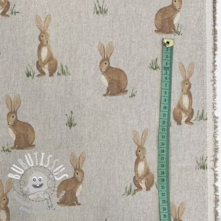 Tissu déco Linenlook Aquarel Woodland Rabbit