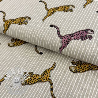 Tissu déco Linenlook Cheetah Jumping