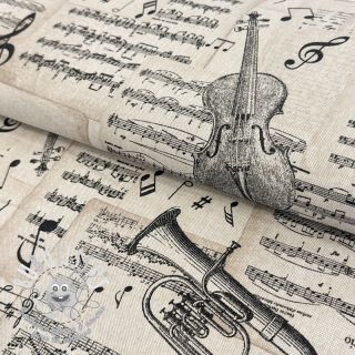 Tissu déco Linenlook Music Notes