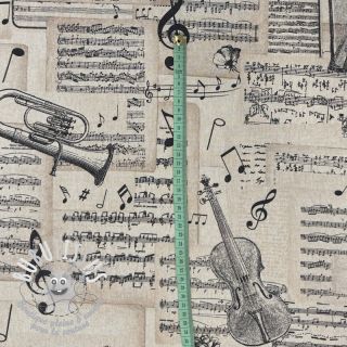 Tissu déco Linenlook Music Notes