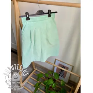 Tissu velours cotelé 6W WASHED STRETCH mint