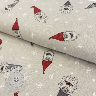 Tissu déco Linenlook Tomte Happy Faces