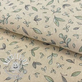 Tissu déco Linenlook Leaf soft watercolor