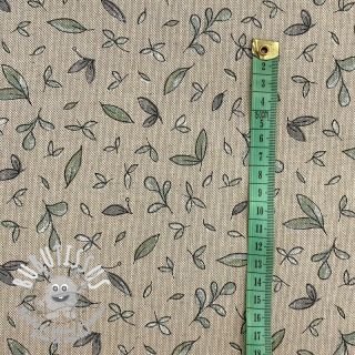 Tissu déco Linenlook Leaf soft watercolor