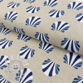 Tissu déco Linenlook Seashell blue