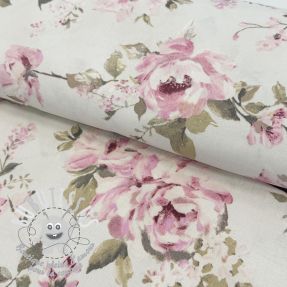 Tissu déco premium Classic Painted Rose DOUBLE