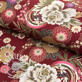 Tissu coton JAPAN Chihiro rouge