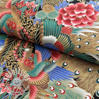 Tissu coton JAPAN Hoshi emeraude