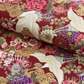 Tissu coton JAPAN Tanuri rouge