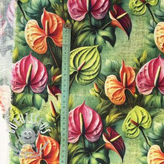 Viscose lin Rosalie design E digital print