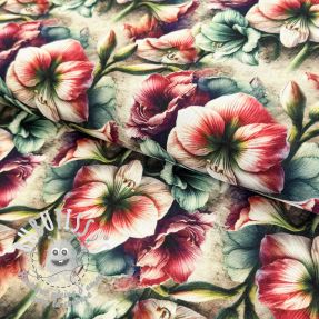 Viscose lin Azalea design A digital print