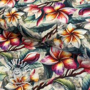 Viscose lin Jasmine design C digital print