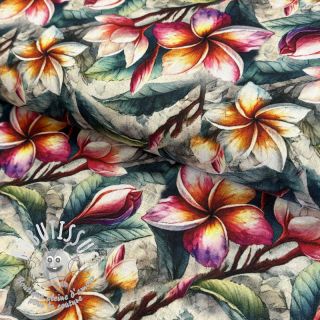 Viscose lin Jasmine design C digital print