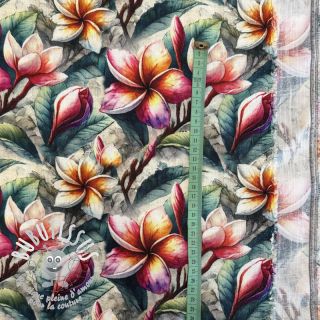 Viscose lin Jasmine design C digital print
