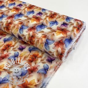 Viscose RAYON POPLIN Leafs design D digital print