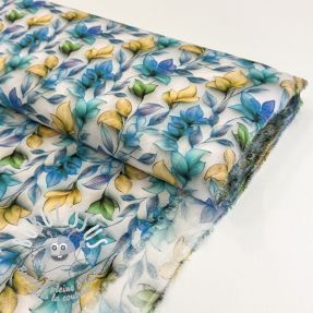 Viscose RAYON POPLIN Leafs design A digital print